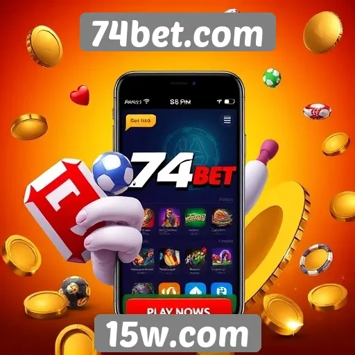 Experiência mobile no 74bet.com