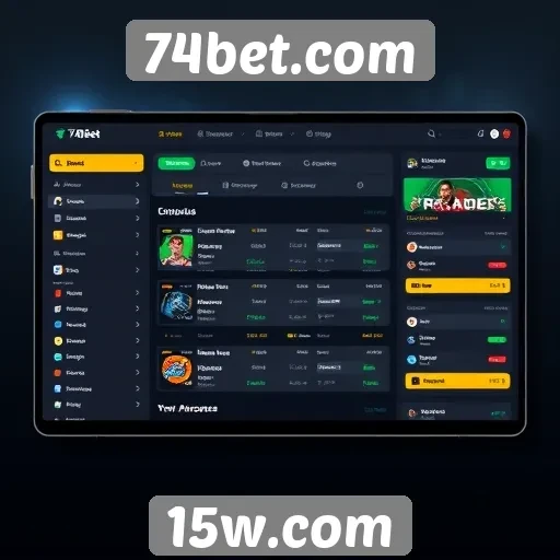 Análise da interface do usuário do 74bet.com